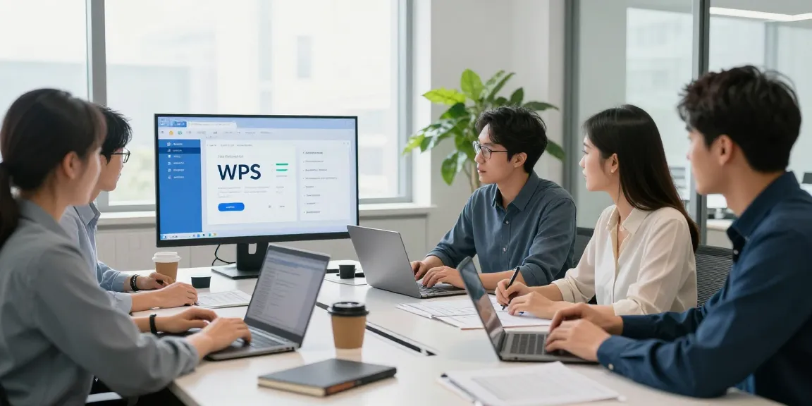 使用WPS中文办公软件下载的现代办公室，团队协作，设备齐全，创造高效工作环境。