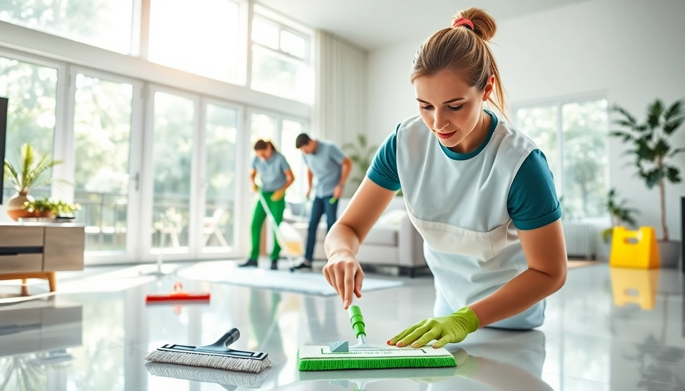 Efficient bond cleaning brisbane process showcasing trained cleaners transforming a home into a spotless condition.