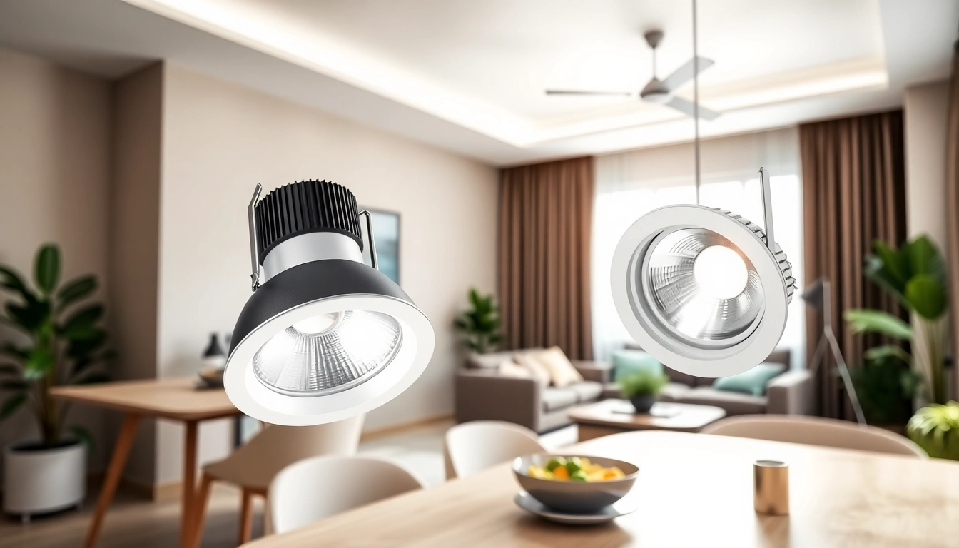 Inbouwspots verlichten een moderne woonkamer met stijlvolle matte afwerkingen.