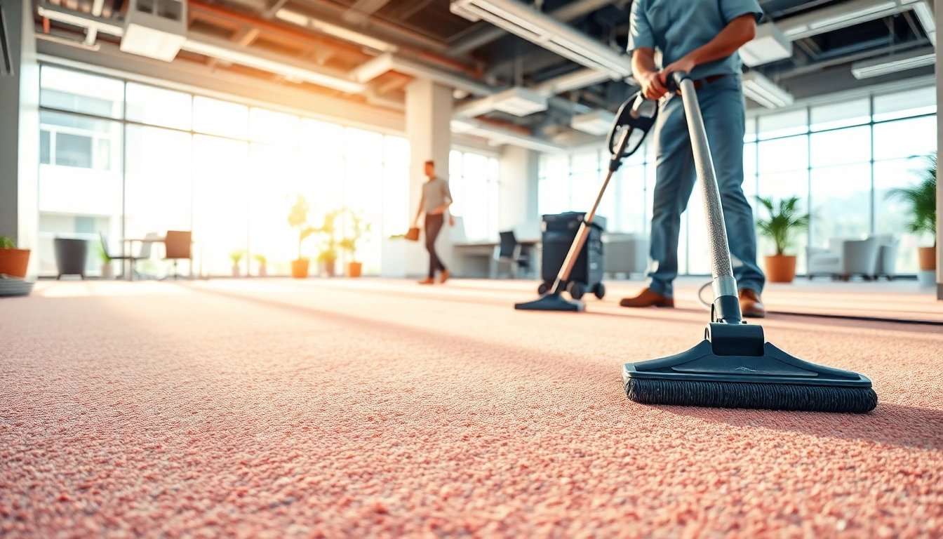 Experience expert commercial carpet cleaning in a bright, professional office setting.