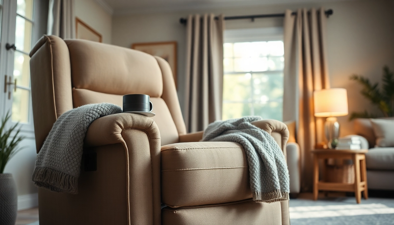 Relax and unwind in a plush lift chair recliner, perfect for cozy living spaces and ultimate comfort.
