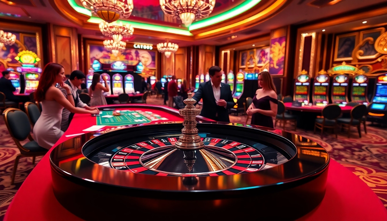 An exciting roulette game unfolding featuring players at nk88.luxury casino, showcasing luxury betting action.
