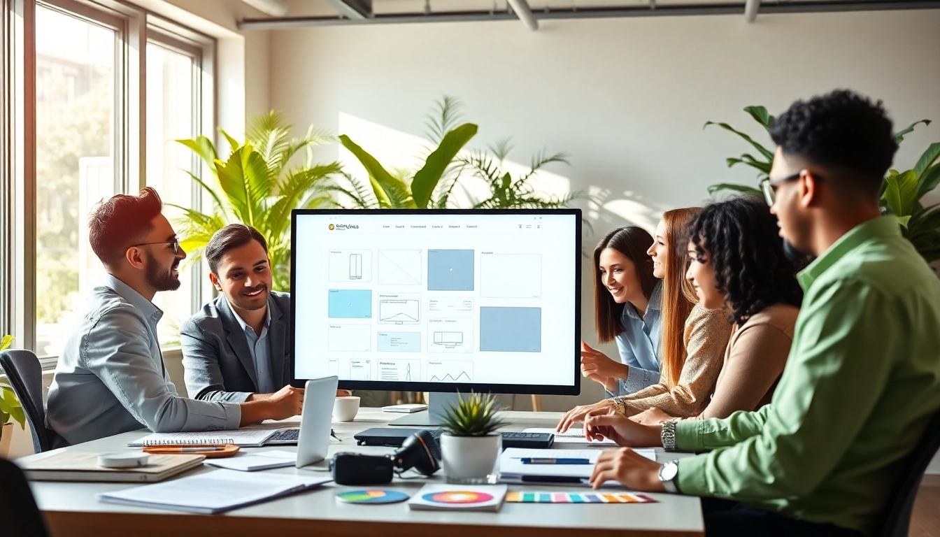 Webdesign Agentur arbeitet an innovativen Website-Projekten in einem modernen Büro.