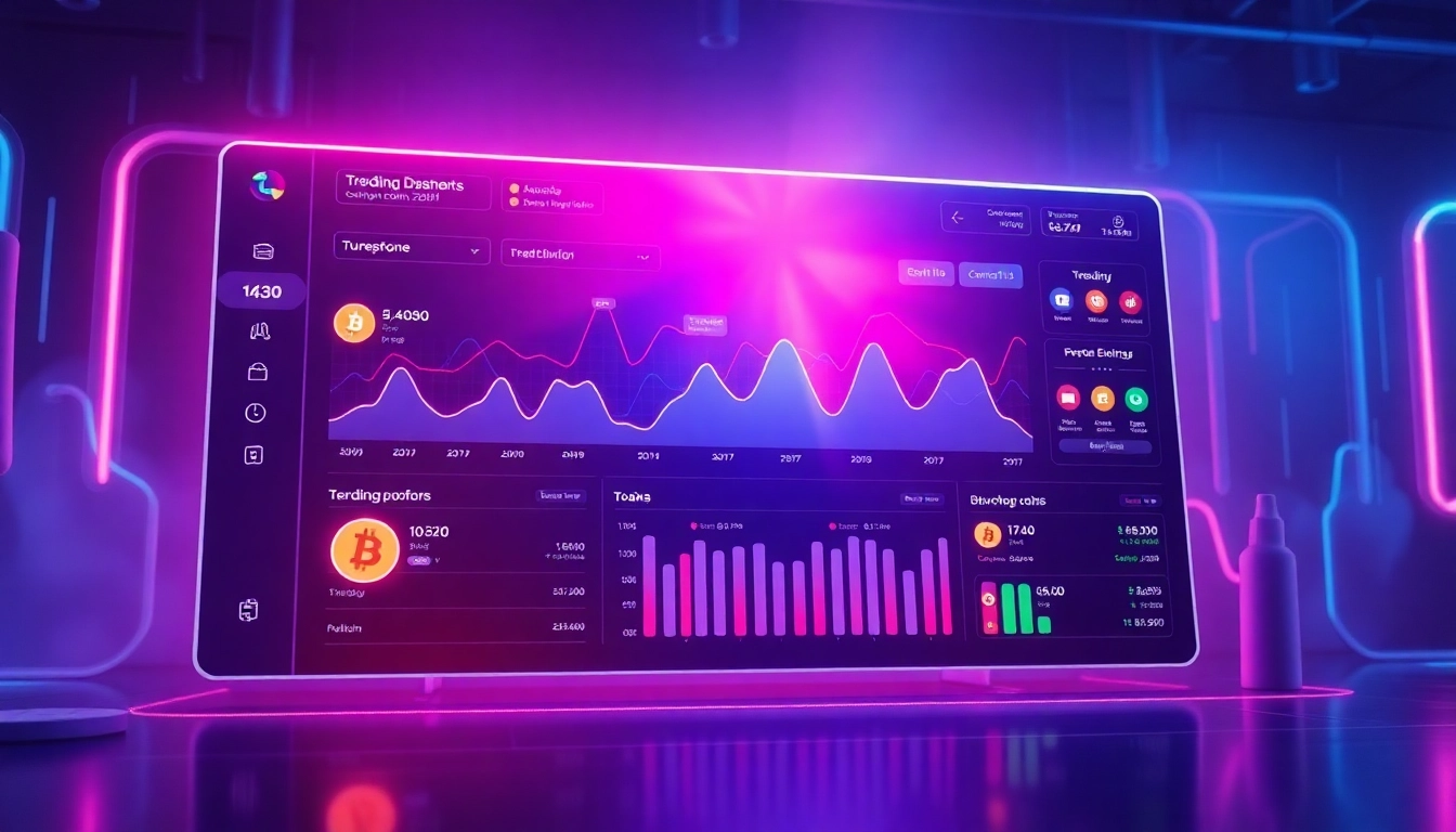 Discover trending coins listing on an interactive dashboard with vibrant graphics.