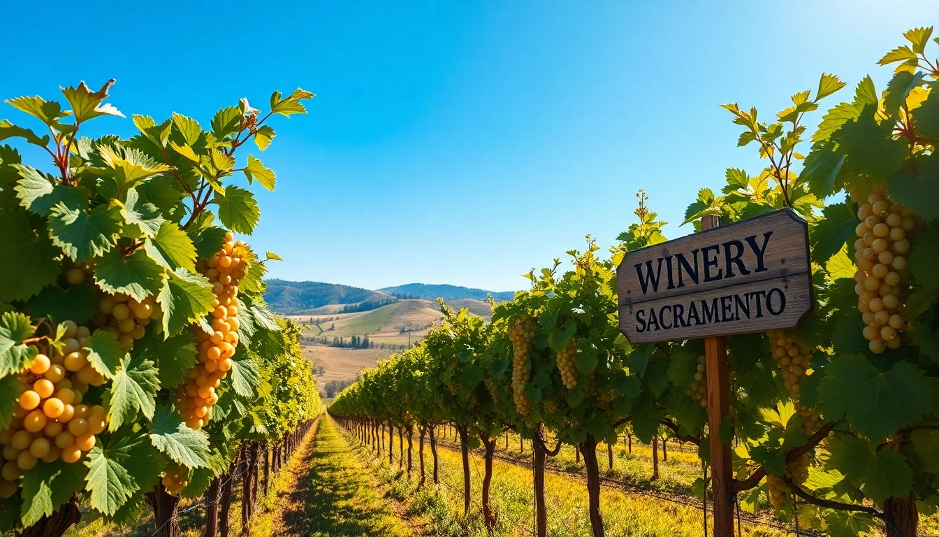 Tasting the finest wines at Winery Sacramento surrounded by lush vineyards.
