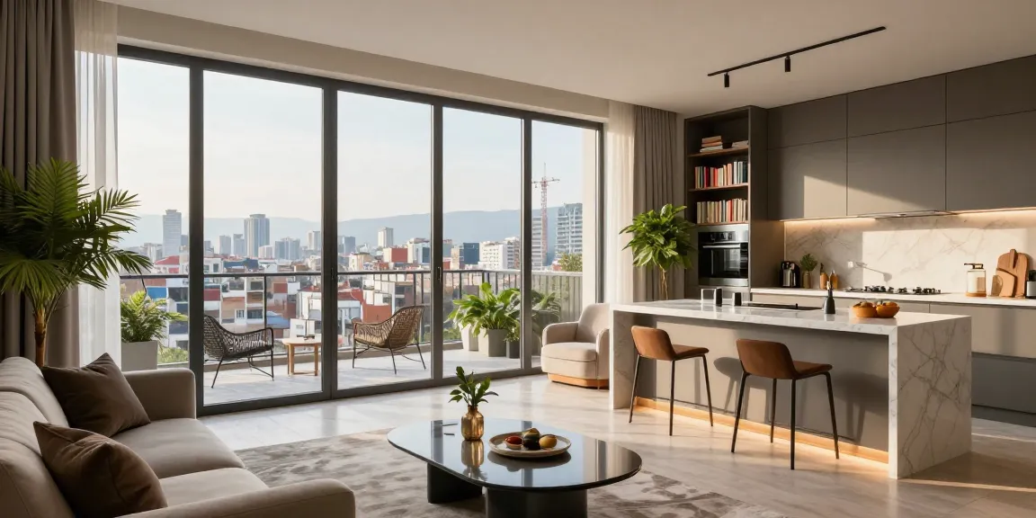 Modern luxury living room in Tirana showcasing elegance for those looking to buy apartment tirana.