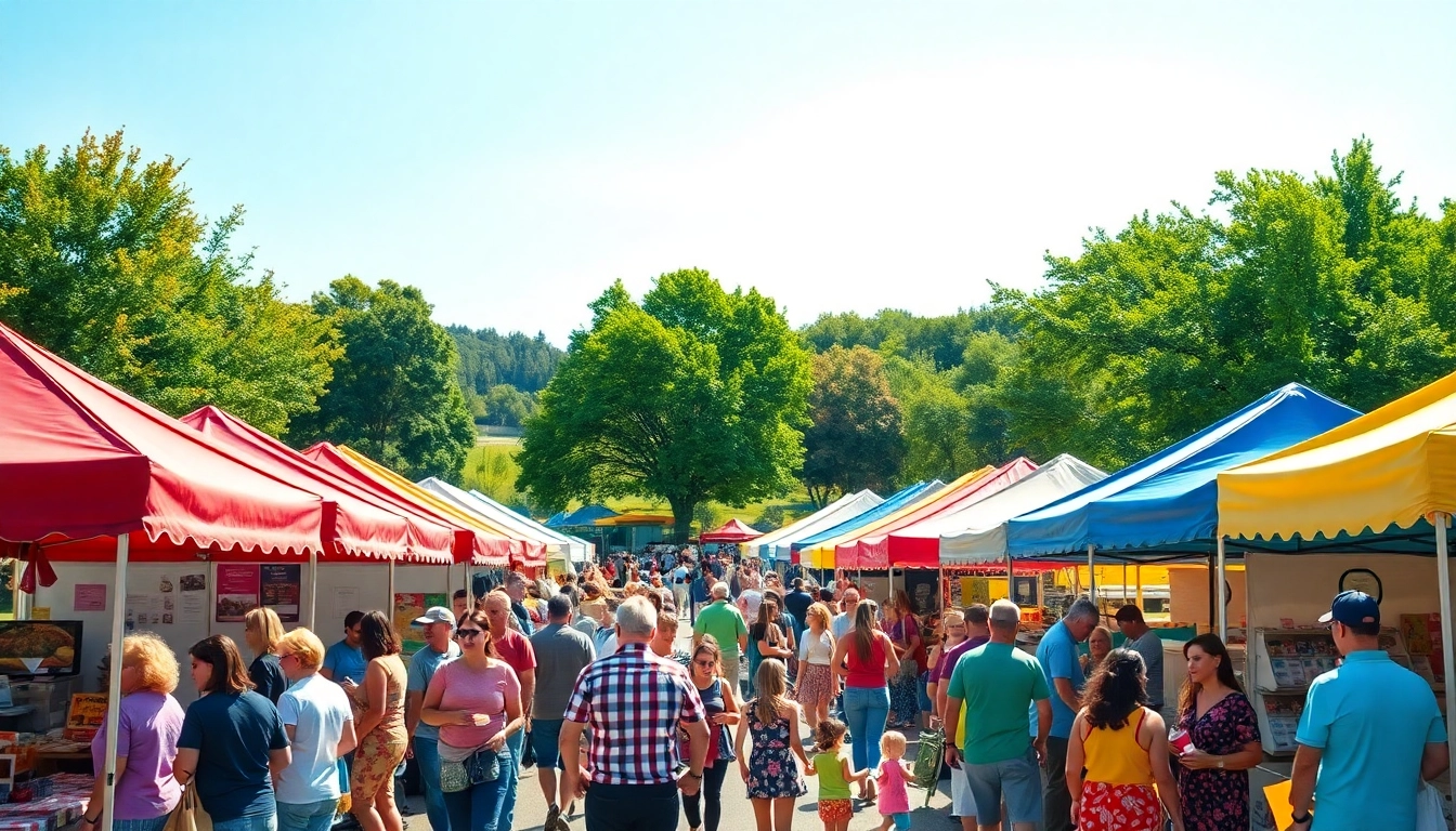 Experience lively Clarksburg events with families enjoying a community festival filled with vendors and entertainment.