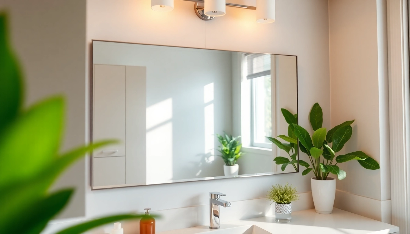 Enhance your space with an elegant bathroom mirror, showcasing modern beauty and functionality.