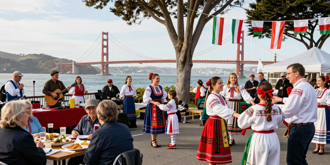 Community celebration at https://www.sfpol.com/ showcasing Polish culture with families, traditional food, and vibrant activities.