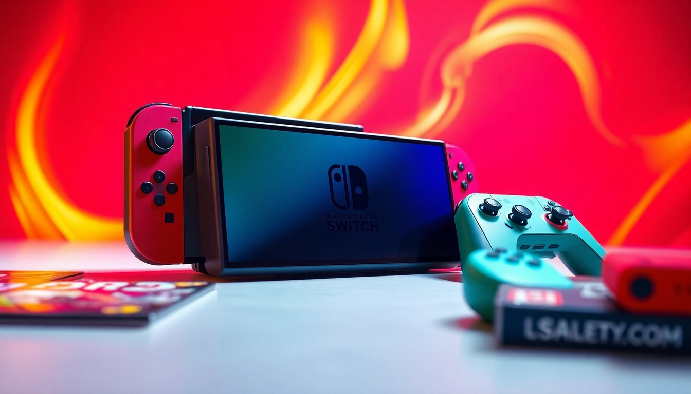 Exciting Switch 2 release date update featuring a new gaming console in a dynamic setup.