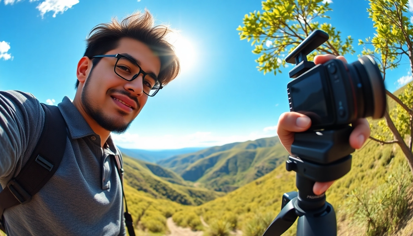 Capture stunning 360-degree scenes with the Insta360 camera in an outdoor adventure.