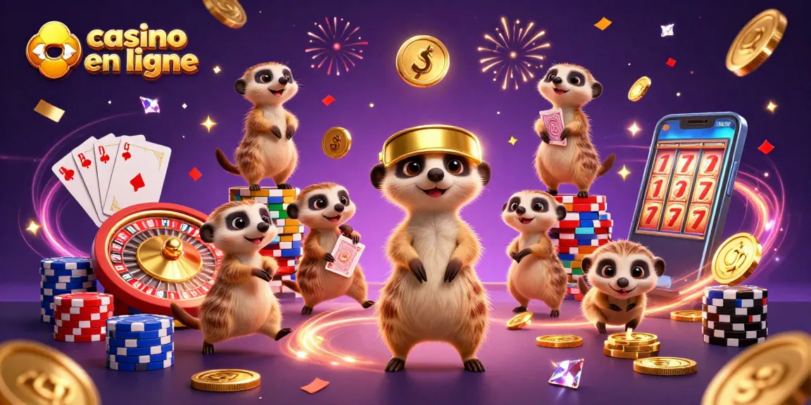 Vivez l'excitation des jeux de casino en ligne avec des suricates stratégiquement dispersés.