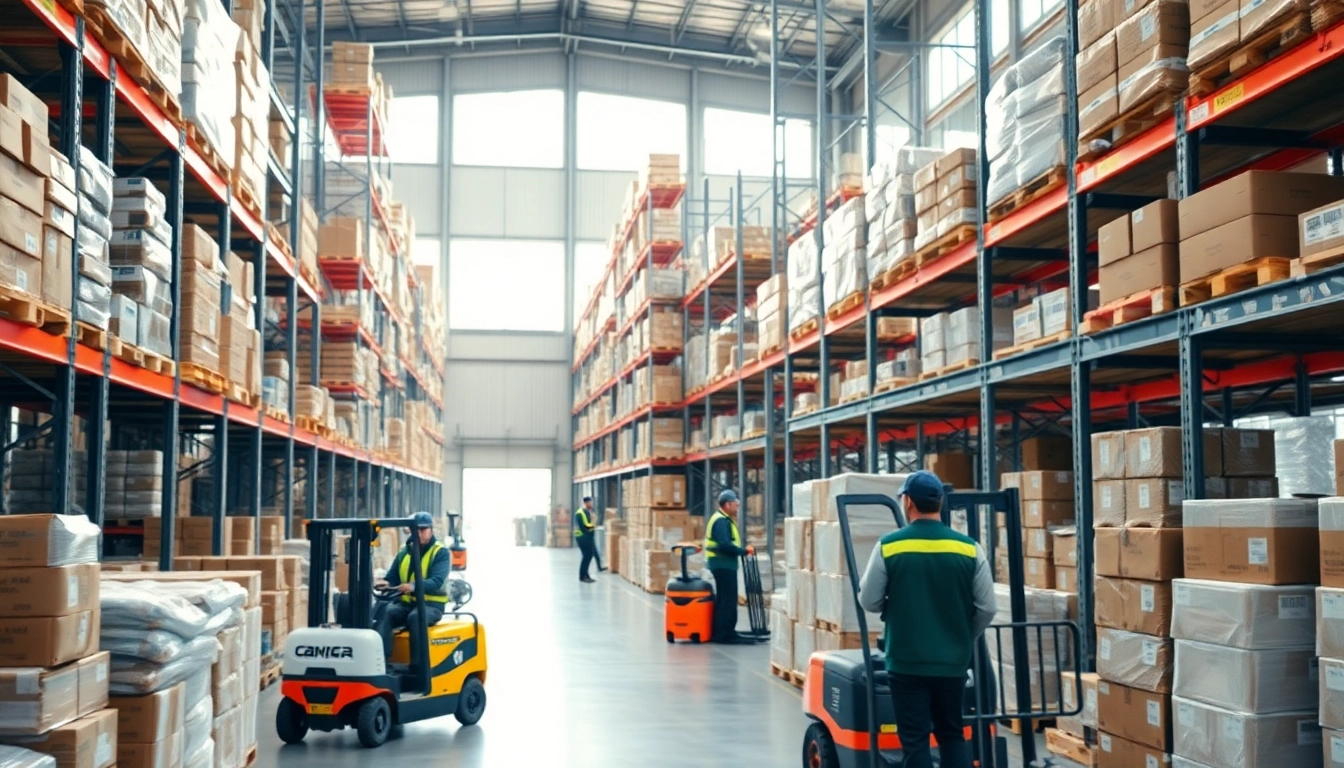 Enhance your warehousing efficiency with a modern facility showcasing organized inventory management.