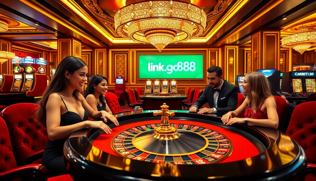Experience thrilling gameplay with the link go88 at a vibrant casino setting.
