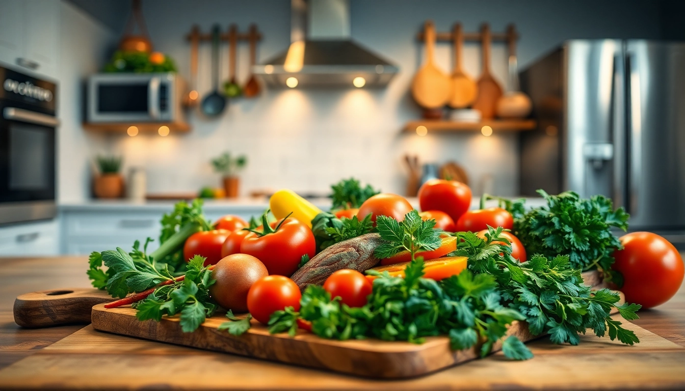 Fresh ingredients prepared for recipesalexarciab.com in a modern kitchen setup.