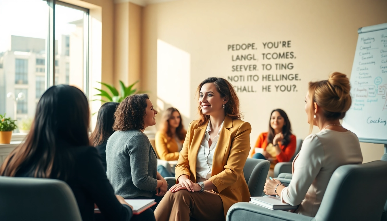 Empowered women engaging in confidence coaching for women session, highlighting growth and collaboration.