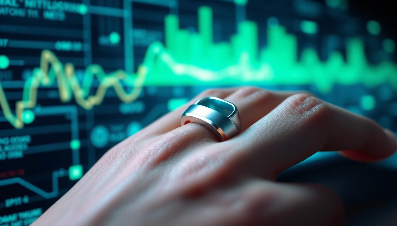 Monitor health with the Smart Health Ring elegantly displayed on a hand.