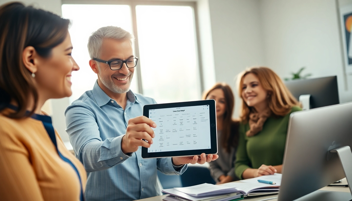 Engaging scene of insurance claims help where an advisor assists a family in a bright office.