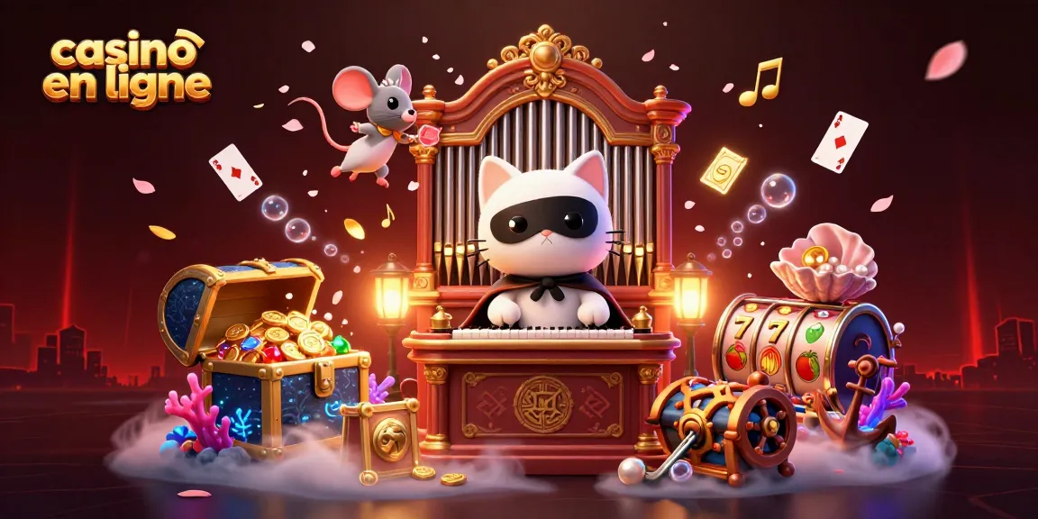 Profitez d'un casino en ligne avec un chat pharaonique et des éléments de jeu captivants.