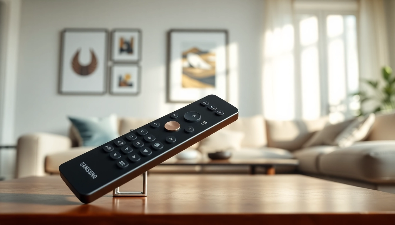 Verwenden Sie die Samsung Frame TV remote LSD3 für ein elegantes Unterhaltungserlebnis.