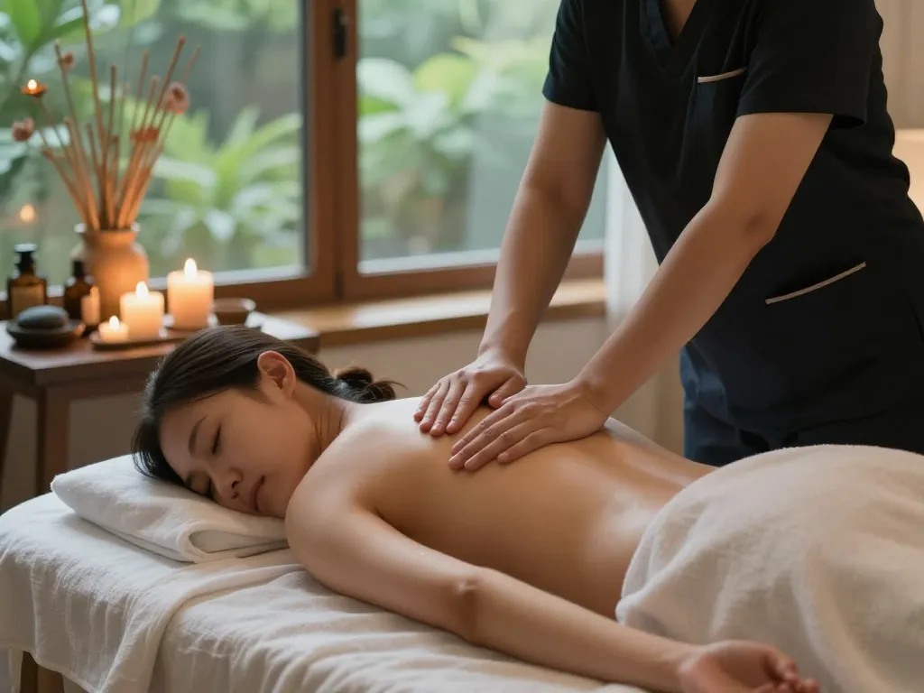 Experience the calming effects of 천안스웨디시 in a serene massage setting.