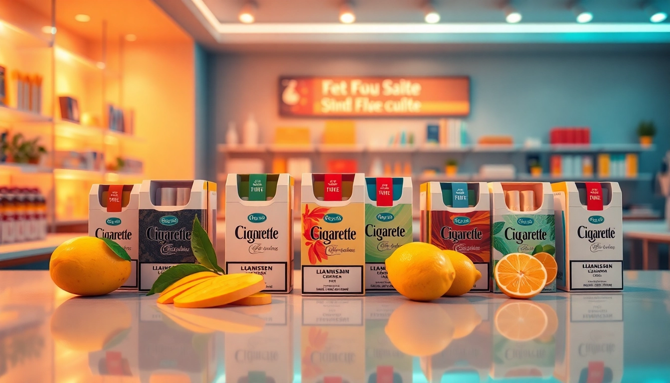 Discover refreshing flavors at https://bureenok.com with a variety of elegantly displayed cigarette packs.