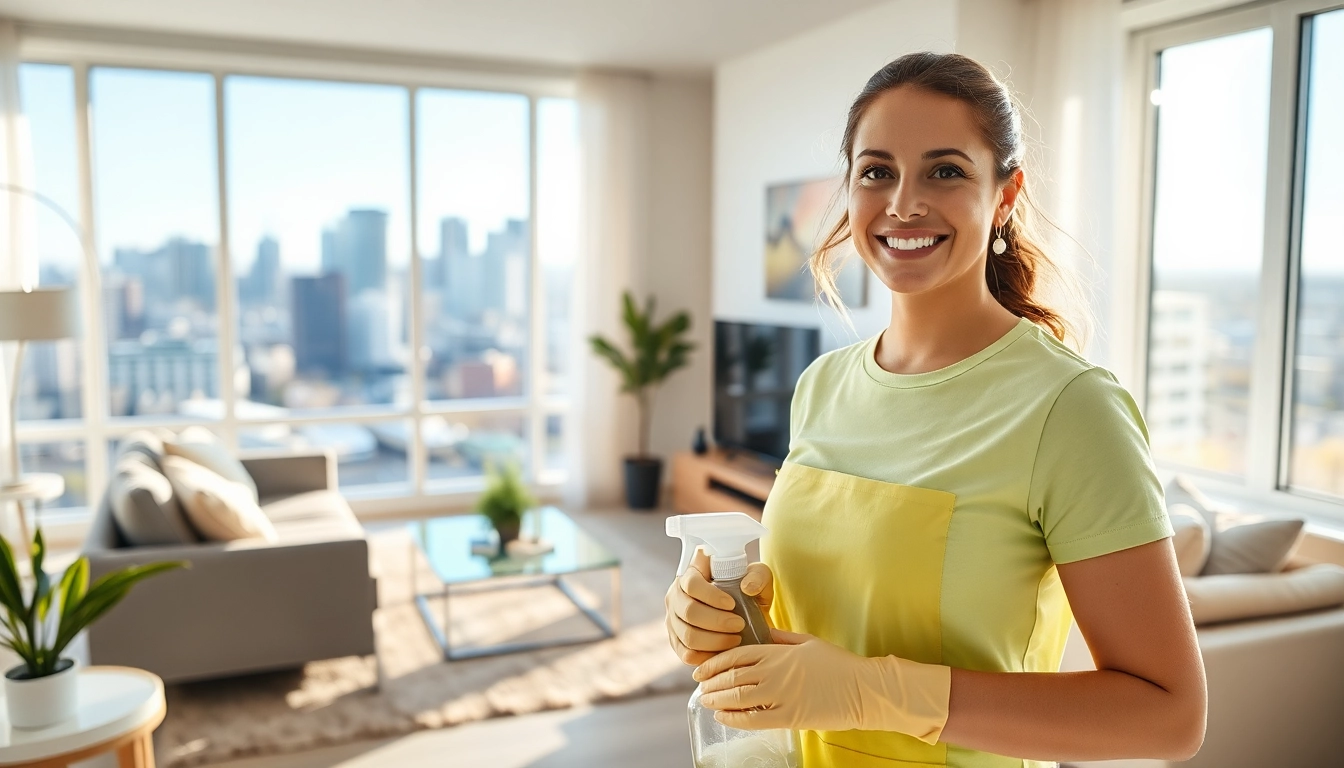 Showcasing cleaning services calgary through a vibrant home setting with eco-friendly cleaning products.