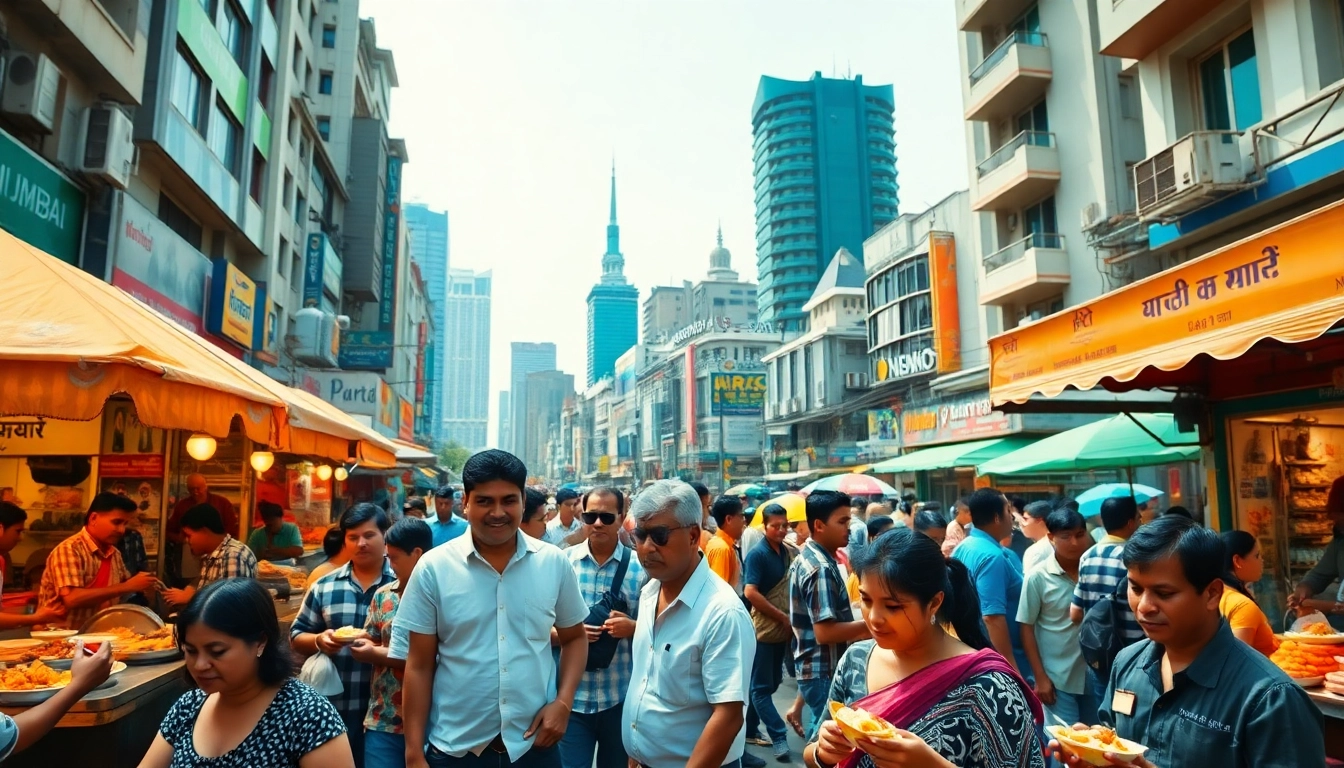 Engaging view of Mumbai street life from https://www.mumbaikarsperspective.com showcasing vibrant locals and food stalls.