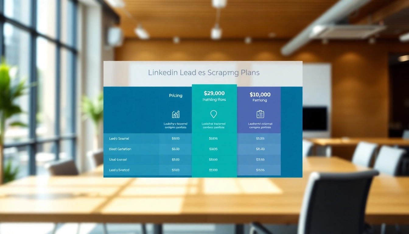 Visual comparison of linkedin lead scraper pricing plans highlighting key features and costs.