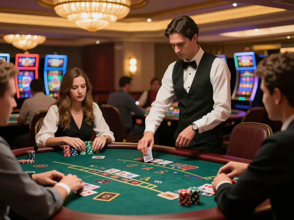 Players enjoying blackjack at TG88 Casino, showcasing strategic gameplay and luxurious atmosphere.