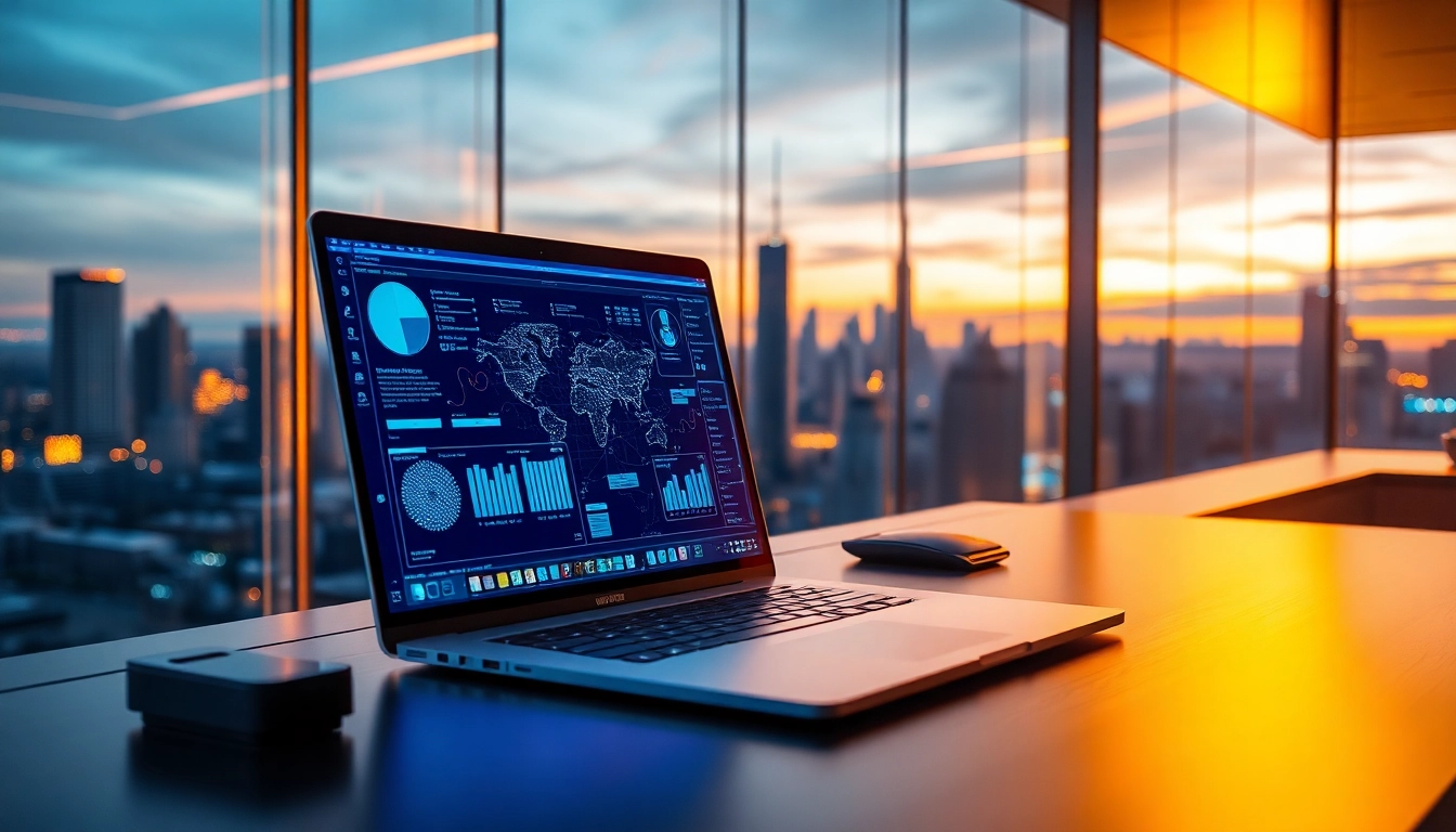Showcase of ai tools in a modern workspace highlighting innovation and productivity.