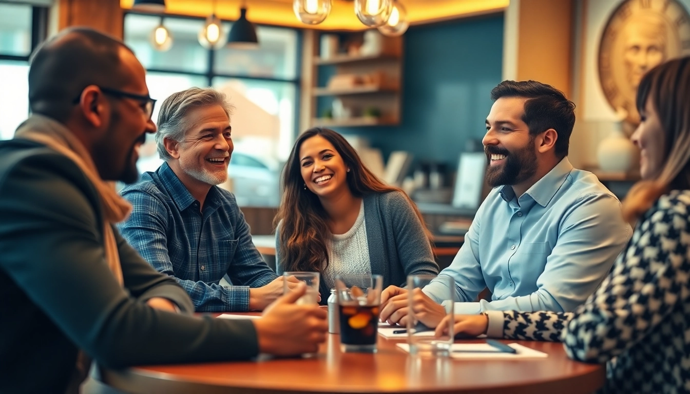 People breaking the ice meaning and origin through engaging conversation in a cozy setting.