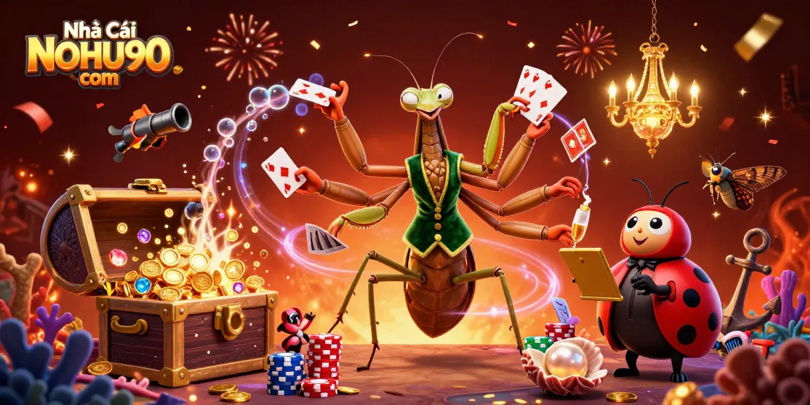 Join the excitement at Nhà Cái NOHU90 com with vibrant game elements and lively characters.