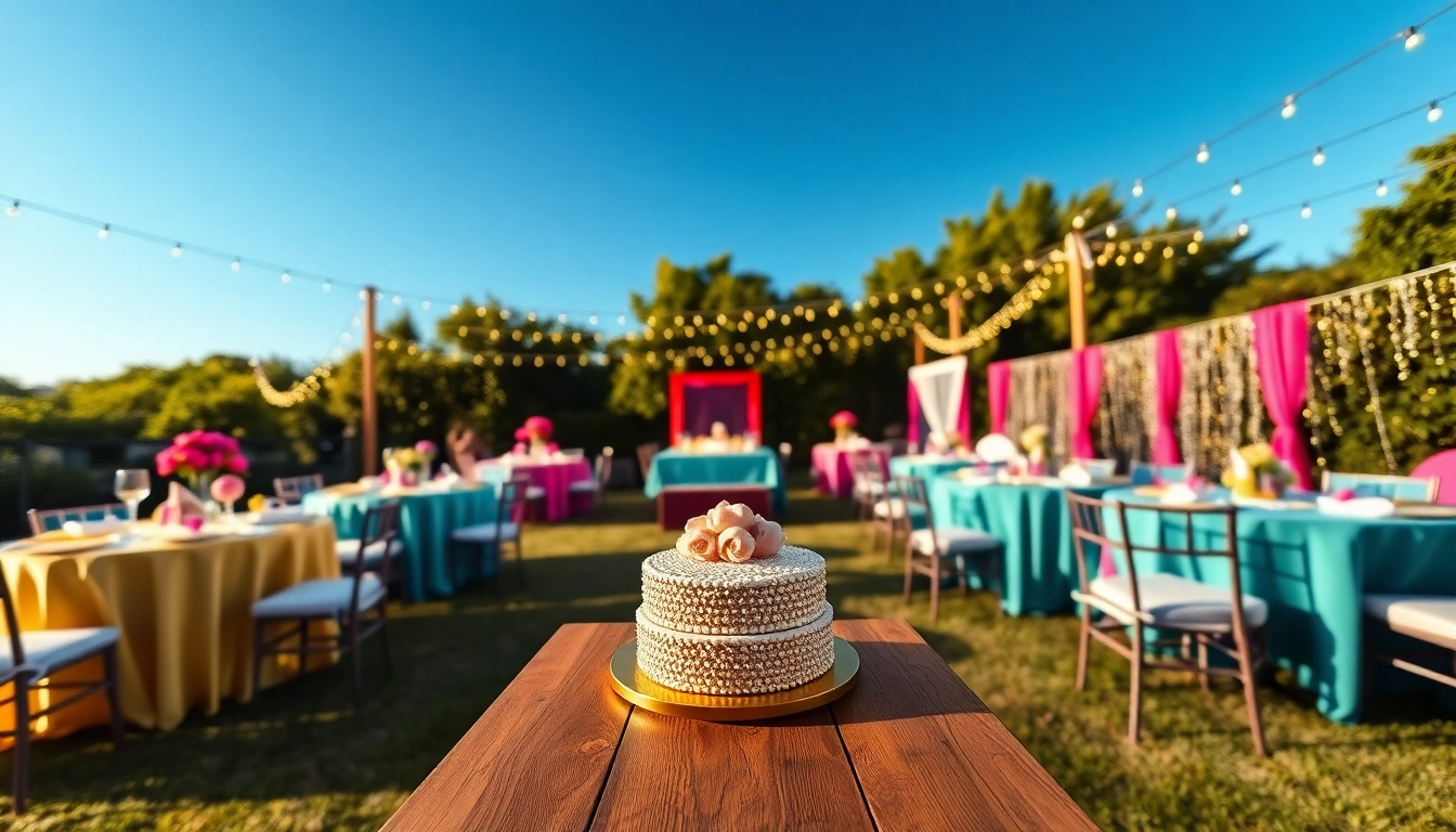 Celebrate with stunning Party Rentals Las Vegas featuring elegant table setups and festive decor.