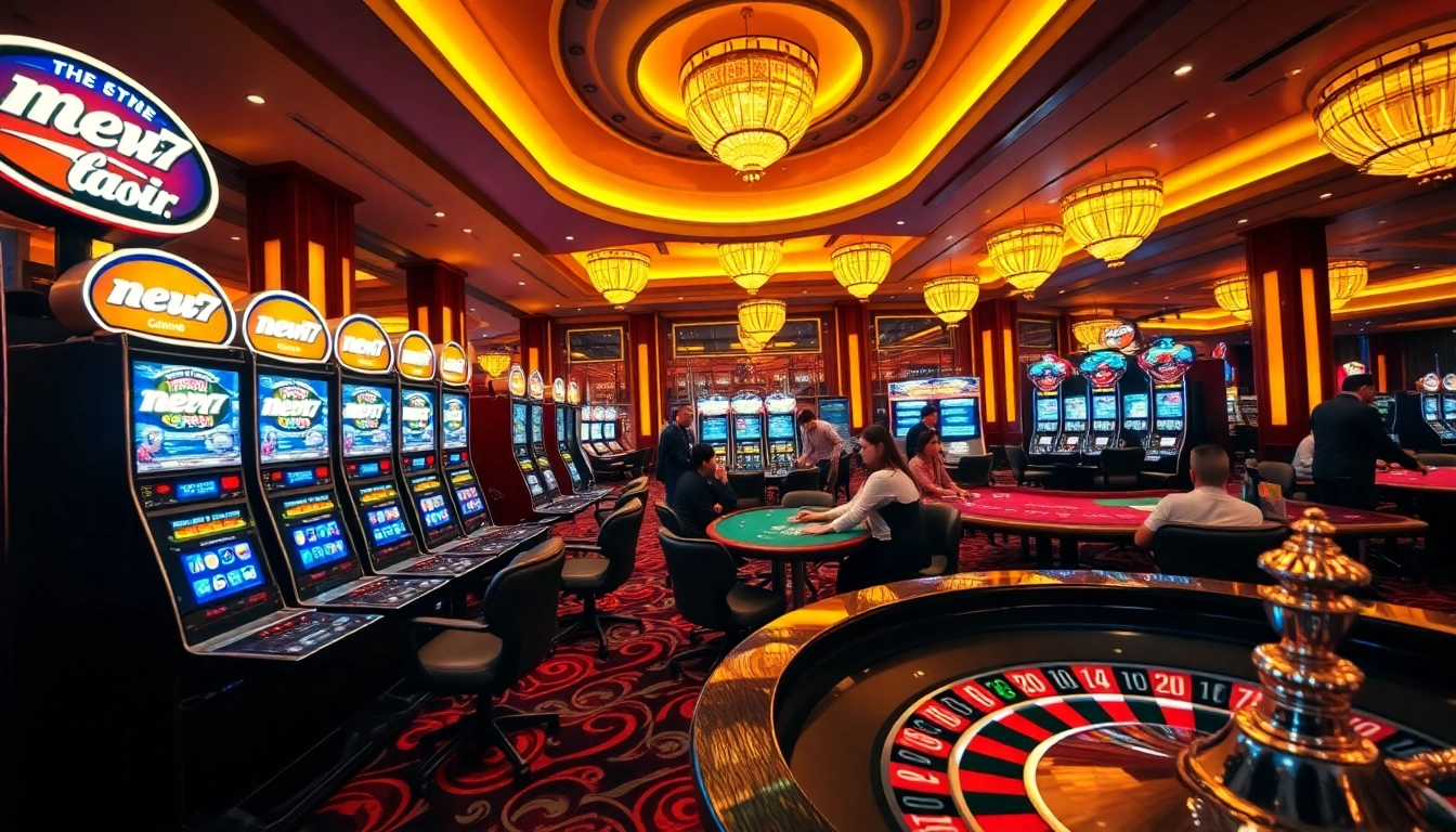 Experience thrilling gameplay with new77 slot machines in a vibrant casino atmosphere.