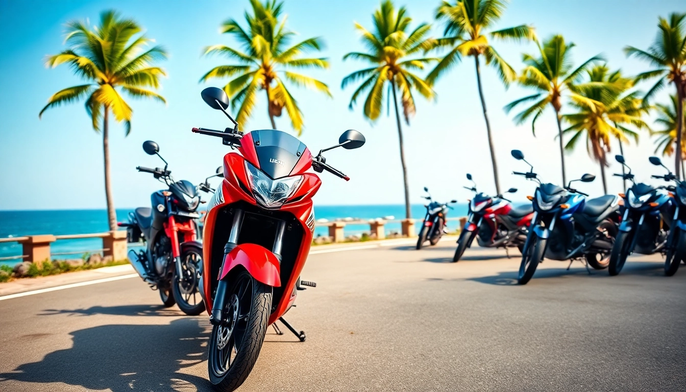 Experience affordable street legal motorcycles showcased along a scenic coastal road.