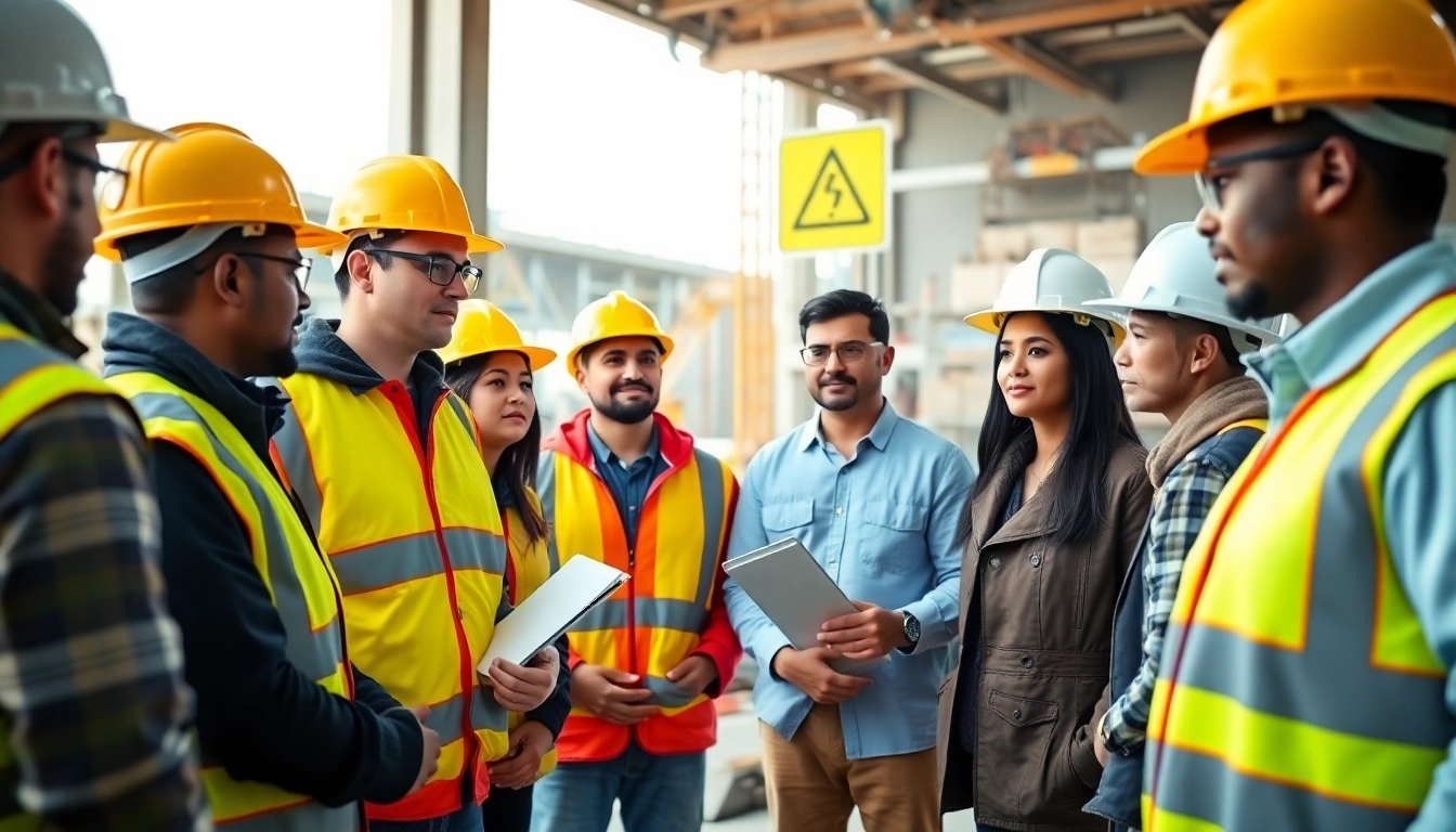 Engaging construction safety training session emphasizing teamwork and safety protocols.
