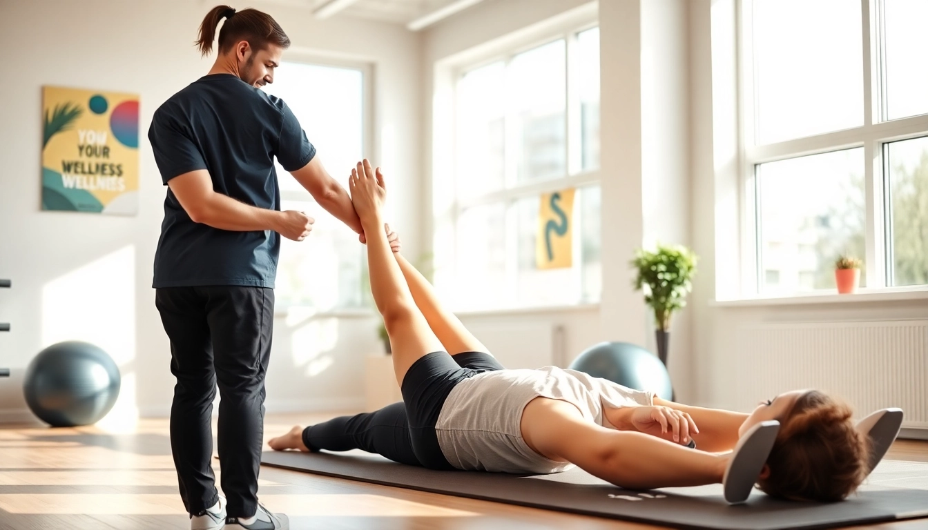 Patient receiving north edmonton physiotherapy treatment in a modern clinic.
