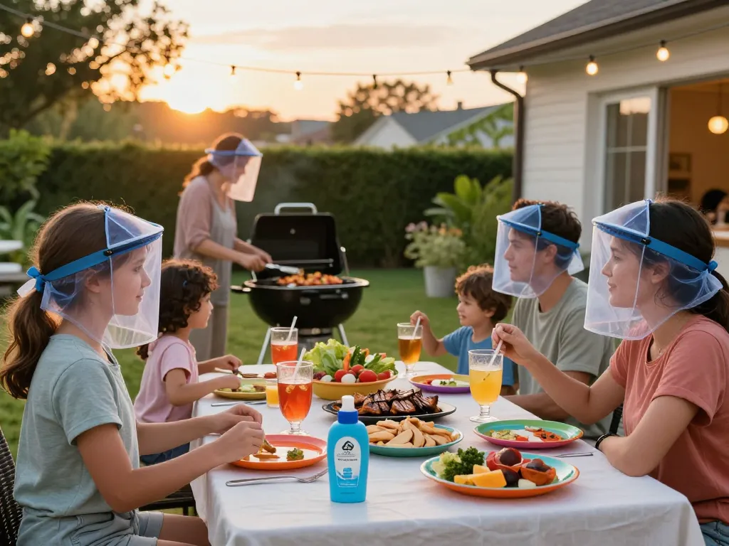 Group enjoying outdoor barbecue while using the best mosquito repellent for effective protection
