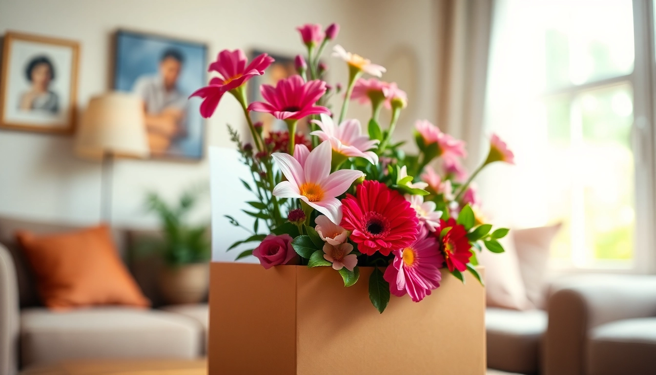 Arrange letterbox flowers beautifully displayed in a charming living room setting.