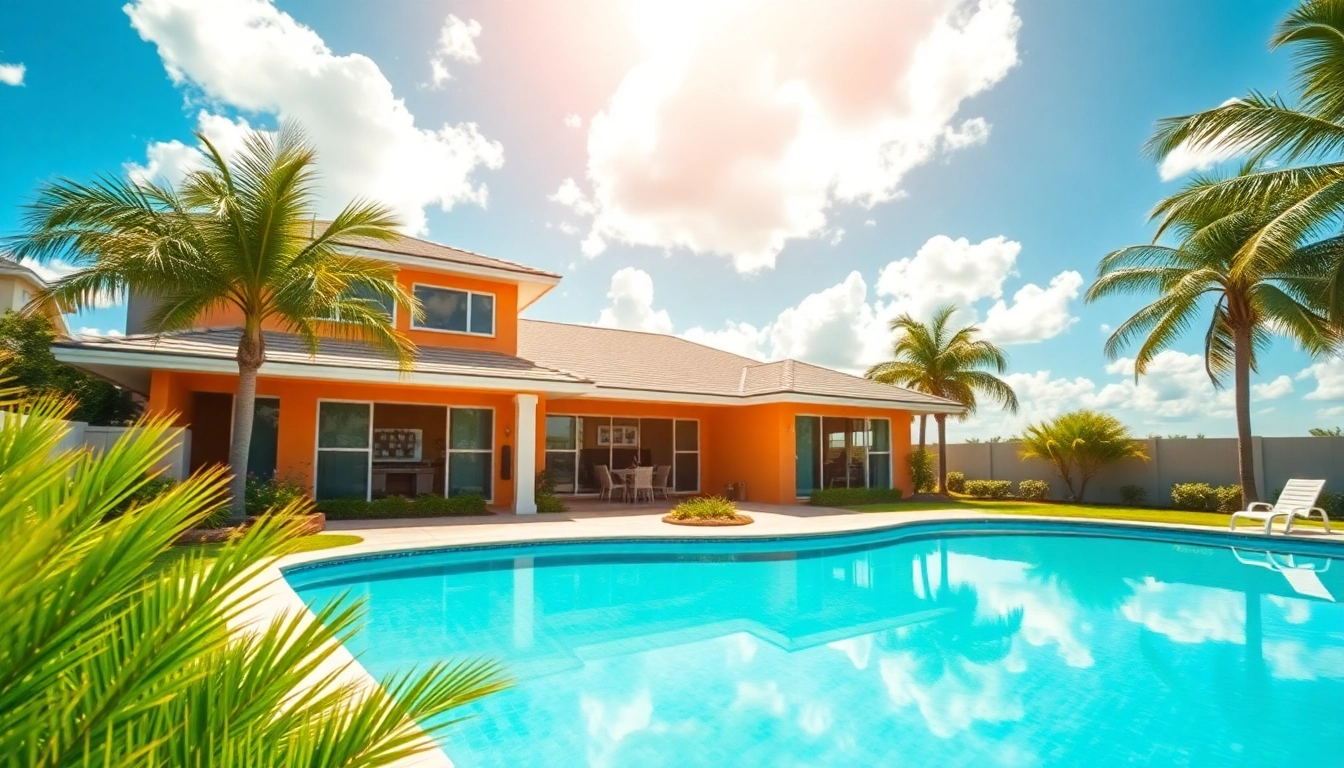 Vibrant Florida home with a turquoise pool and lush landscape, highlighting homes for sale in Florida.