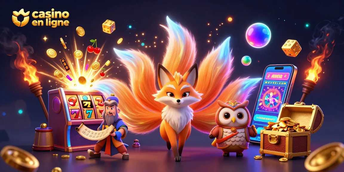 Gagnez de façon dynamique avec le casino en ligne dans cette illustration captivante.