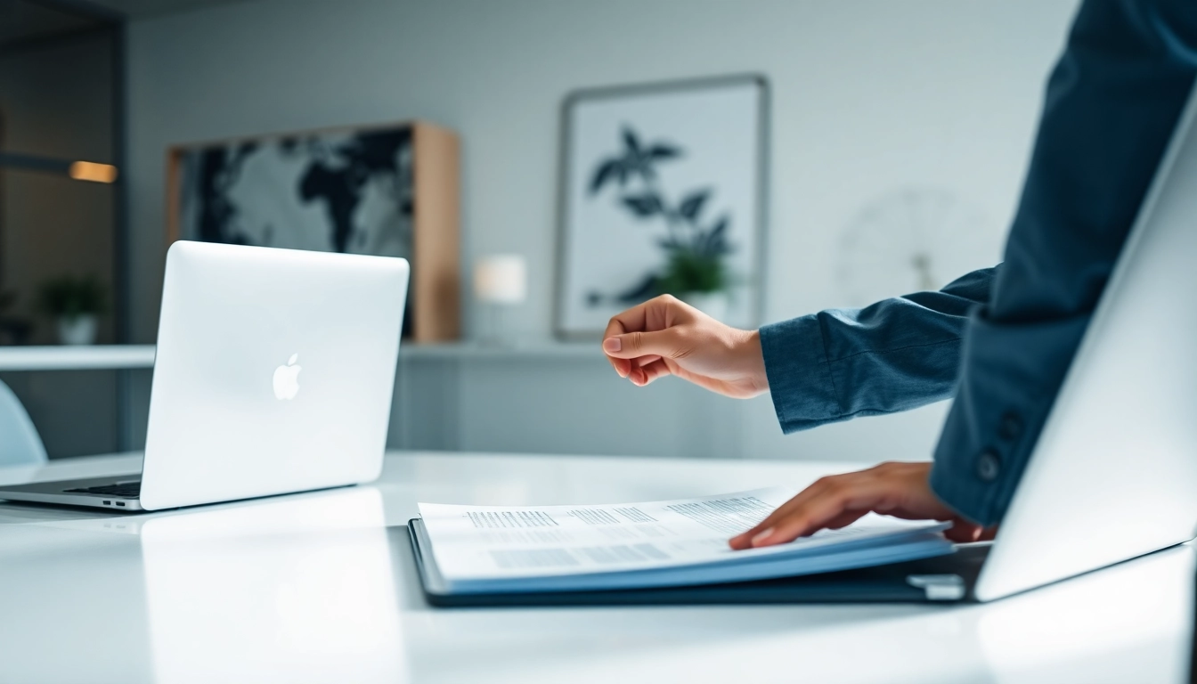 Crafting a Customized Proposal Writing with precision in a modern office setting.