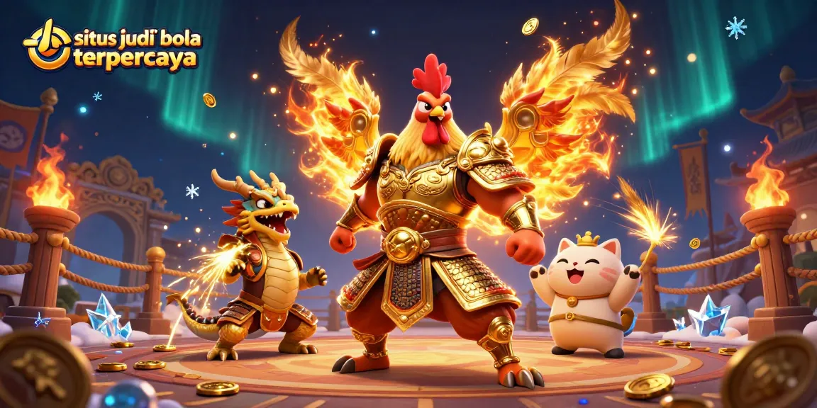 Engage in thrilling sports betting at situs judi bola terpercaya with dynamic 3D characters and casino elements.
