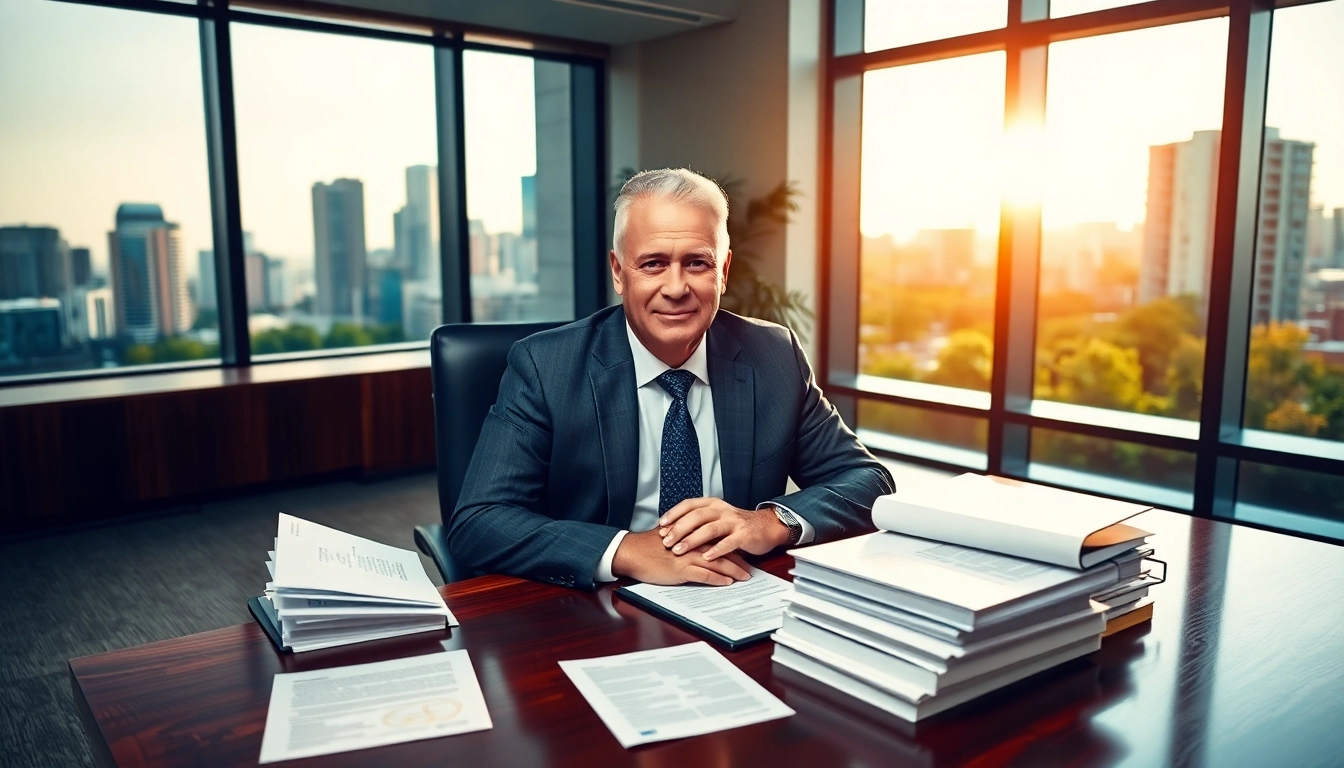 Engaging Birmingham Divorce Lawyer offering legal advice in a serene office.