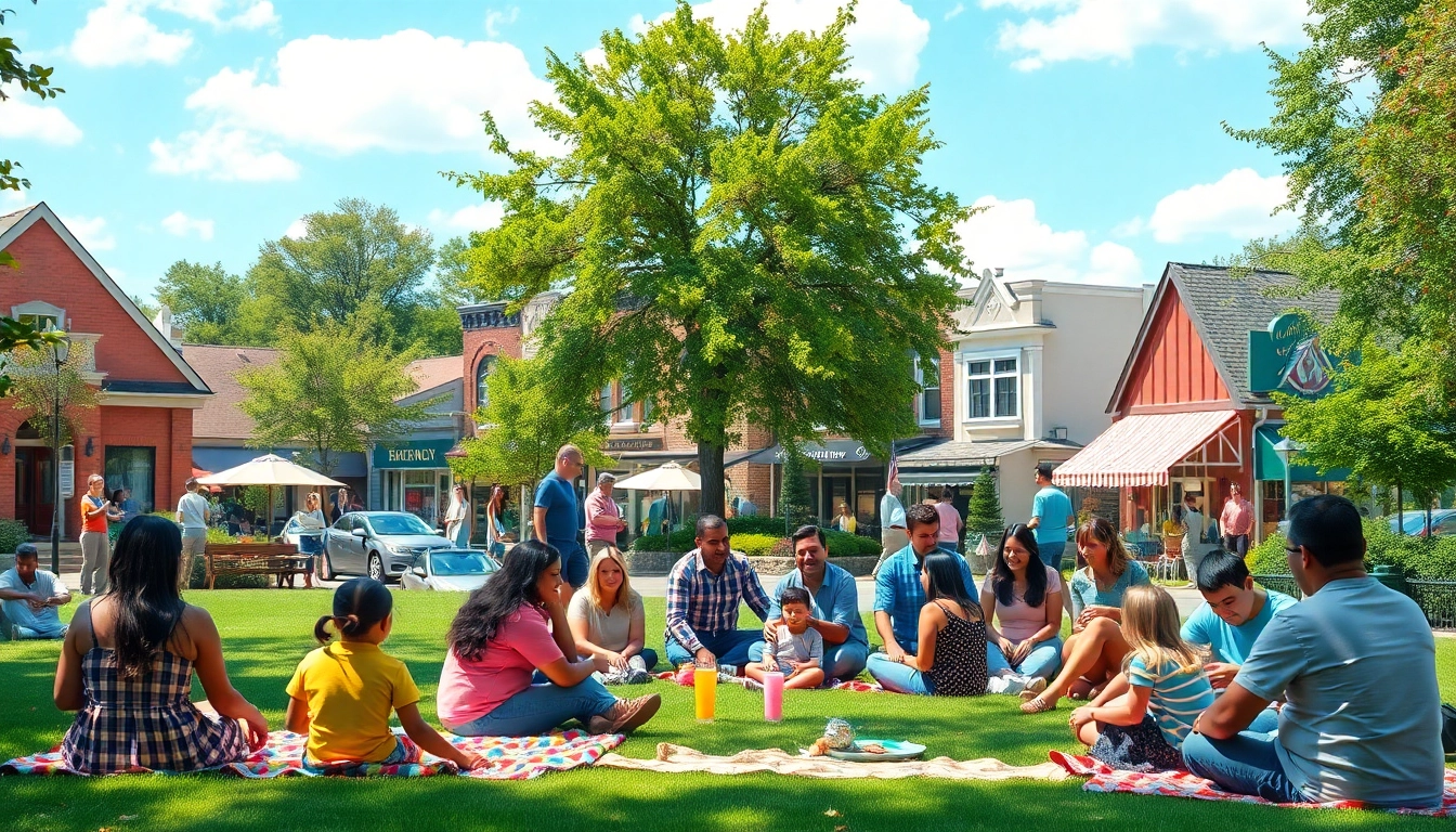 Explore community life at https://nottinghammd.com with families enjoying the park and local businesses.