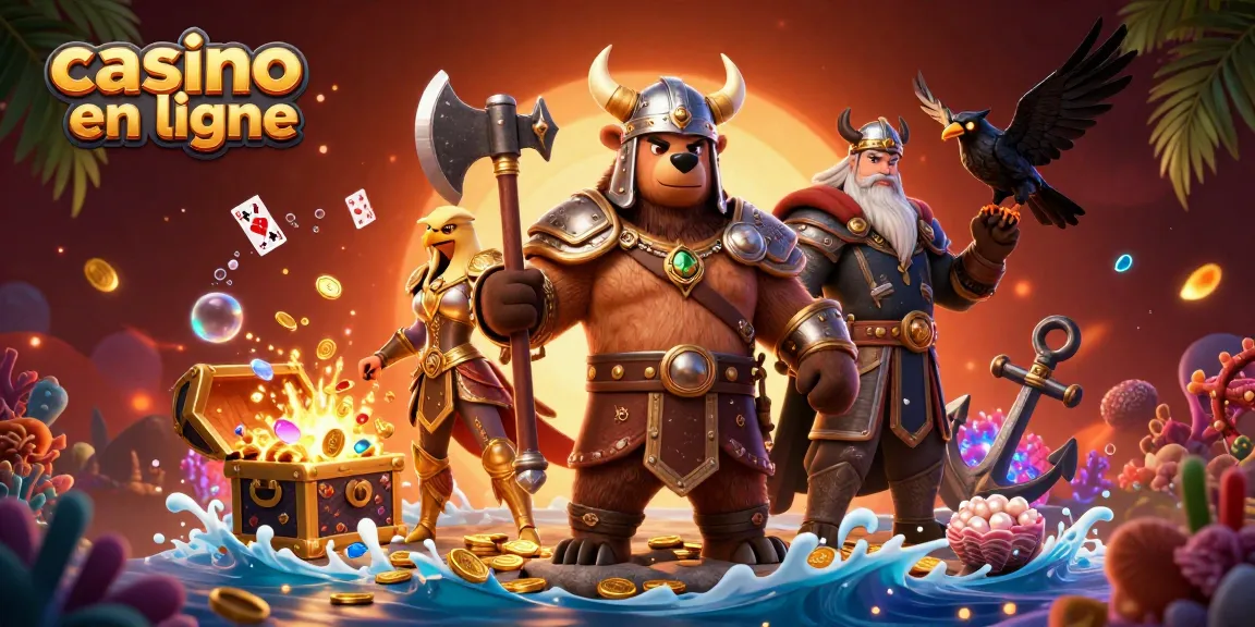 Actionner des gains dans un casino en ligne avec un ours viking et une aigle valkyrie.
