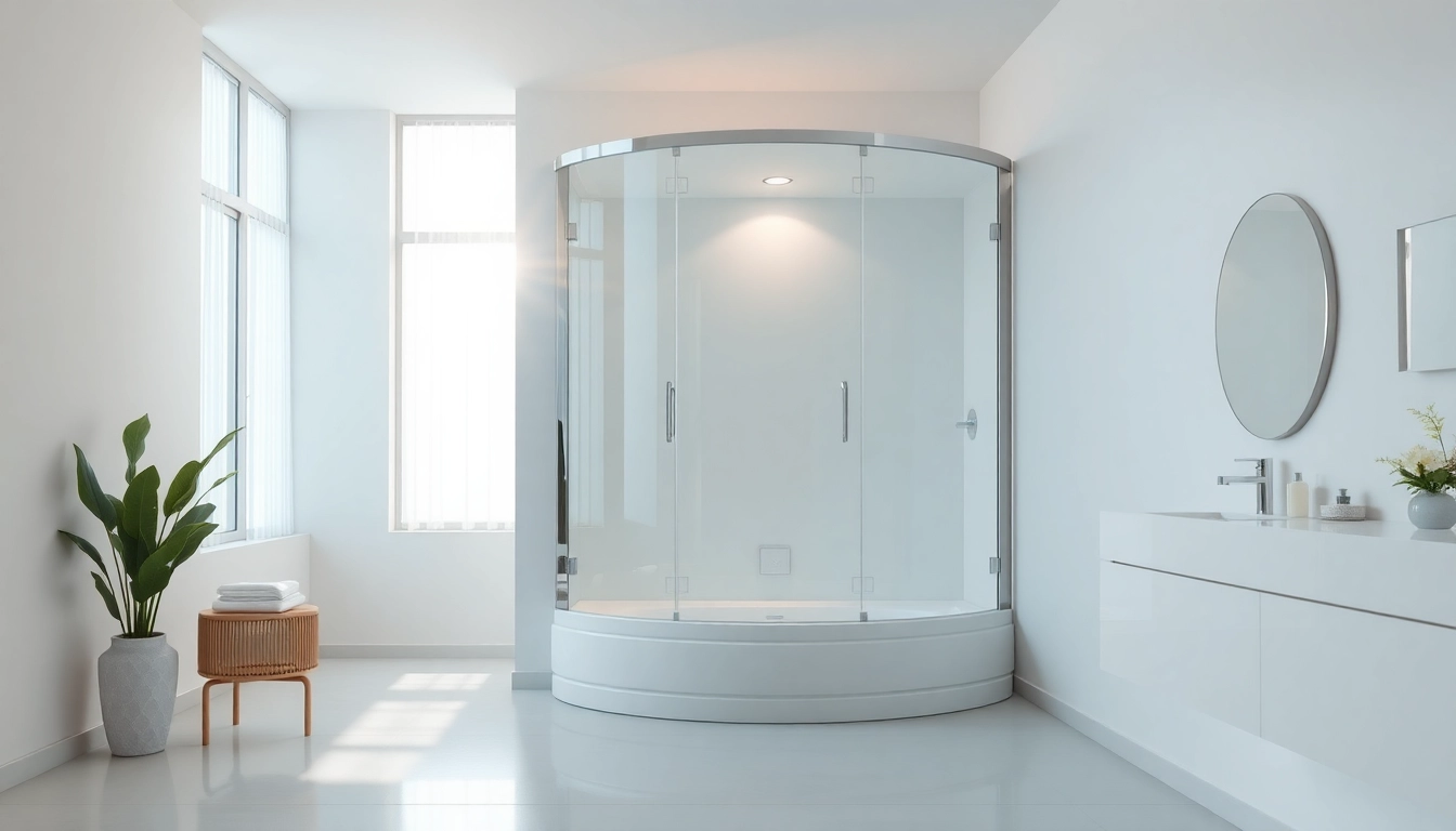 Erleben Sie die sonni Duschkabine 80x80 in einem modernen Badezimmer-Design mit eleganten Glasflächen.