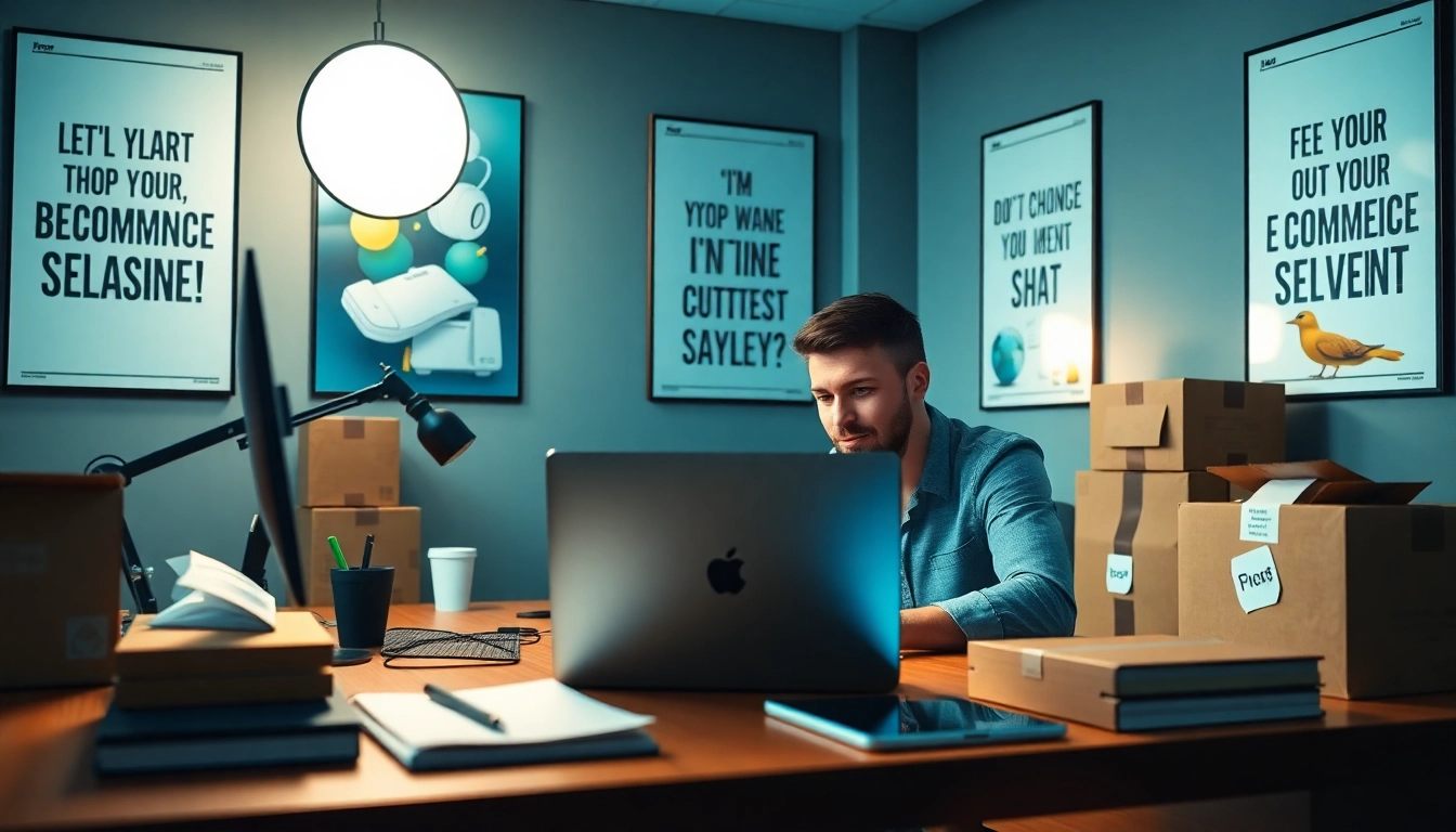 Établissement de deviens-dropshipper.fr avec un professionnel motivé au travail.