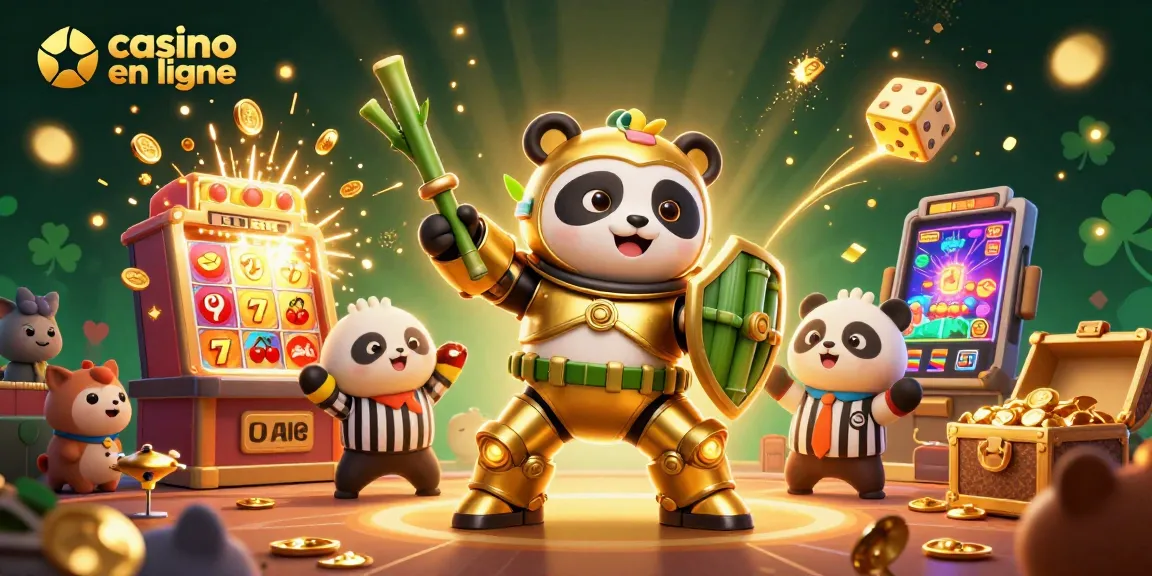 Jouer à des jeux passionnants sur un casino en ligne avec un panda en armure et des machines à sous dynamiques